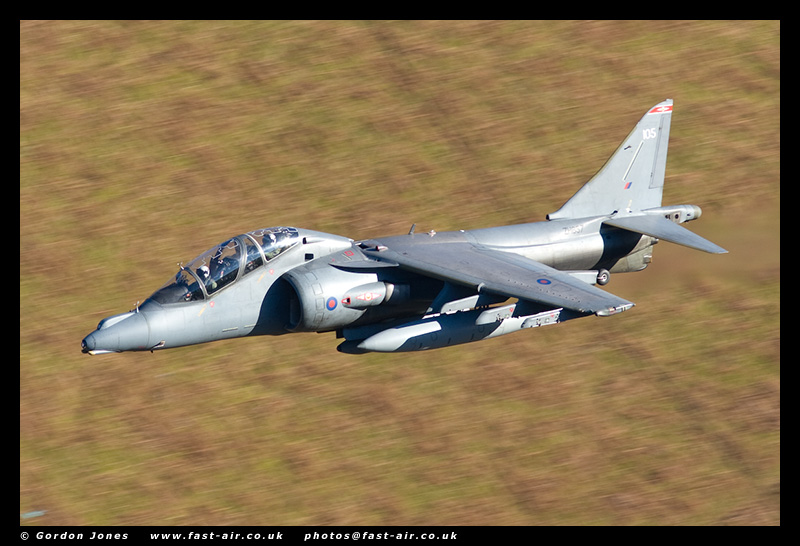 RAF Harrier T10 ZH657 - 1 Sqn - low level photo